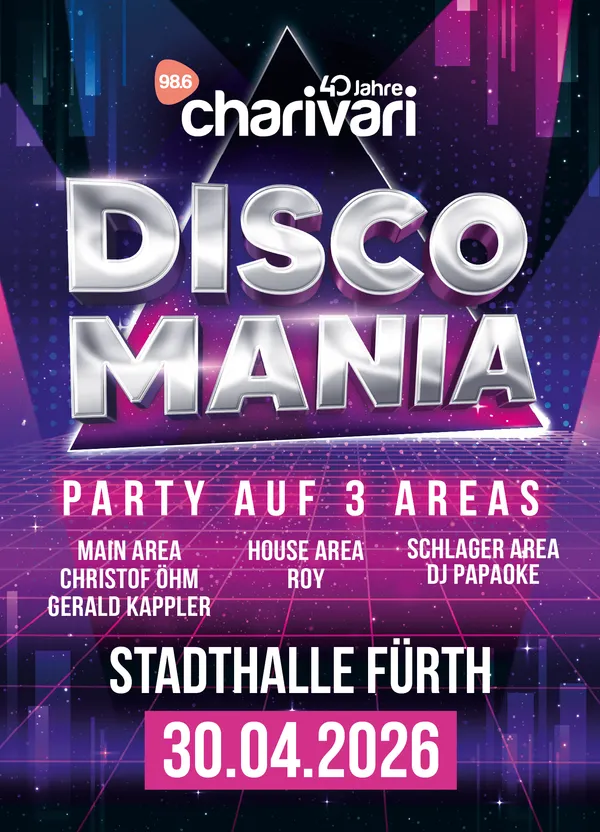 98.6 charivari Discomania 2026